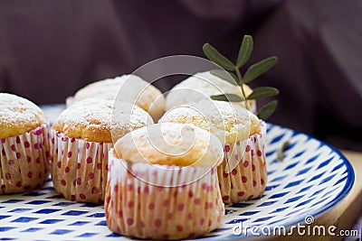 Sweet muffins with cottage cheese Stock Photo